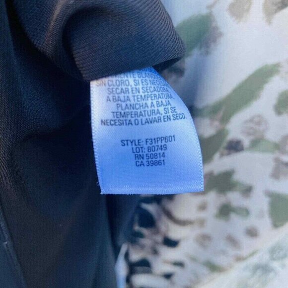 Morning Lady Sheath Dress Womens Medium Black Green‎ Lined Camo Print - Picture 5 of 6